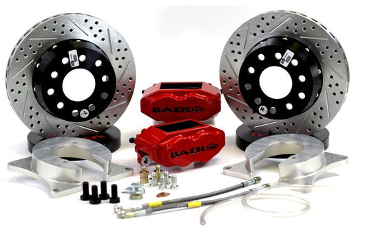 Baer Brakes Rear Ends with Ford 8/9in Small Bearing Housing Ends 11in SS4+ Rear SDZ Brake Kit - Fire Red