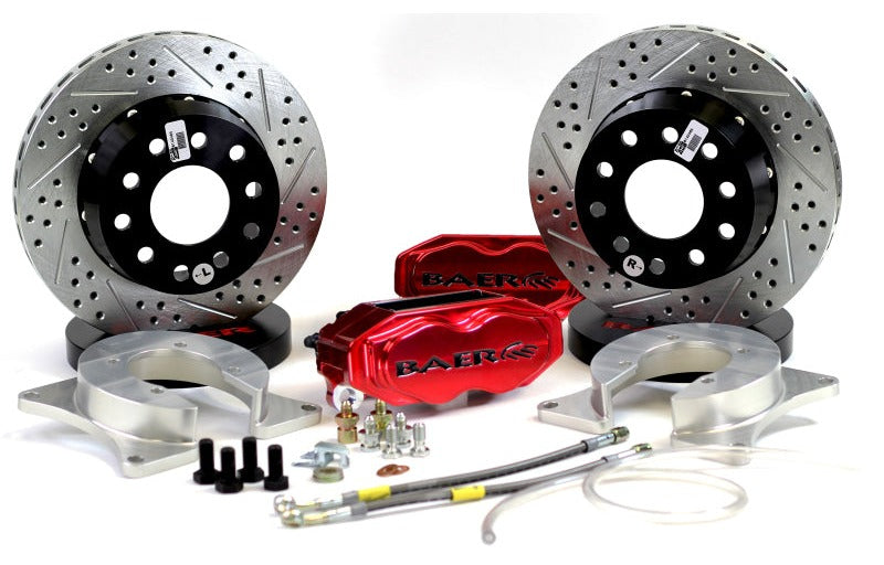 Baer Brakes Rear Ends with Ford 9in Torino Bearing HE 11in SS4+ Deep Stage Rear SDZ Brake Kit - Fire Red
