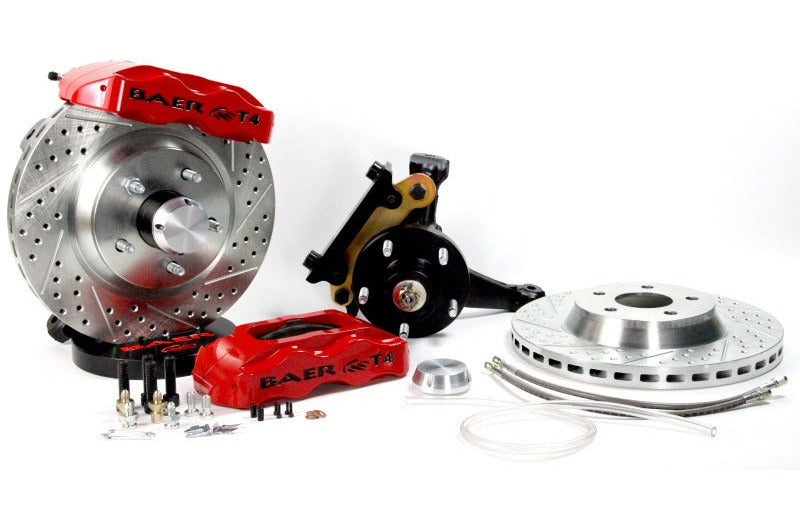 Baer Brakes 1973-1976 Buick Century STD Studs 13in Track4 Front SDZ Brake Kit - Fire Red — 1970-1981 F-Body & 1975-1979 X-Body & 1977-1990 GM Full Size (B-Body) Cars with 5x4.75 Wheel…