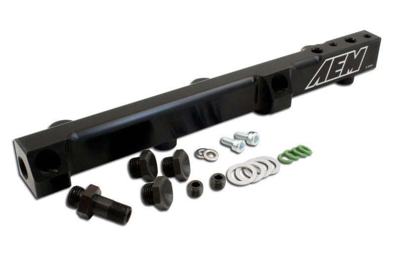 AEM 90-93 Accord DX/LX/SE/EX & 92-01 Prelude S/Si/Si VTEC Black Fuel Rail