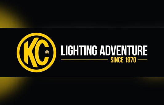 KC HiLiTES 17in. x 60in. Banner - Black w/Yellow
