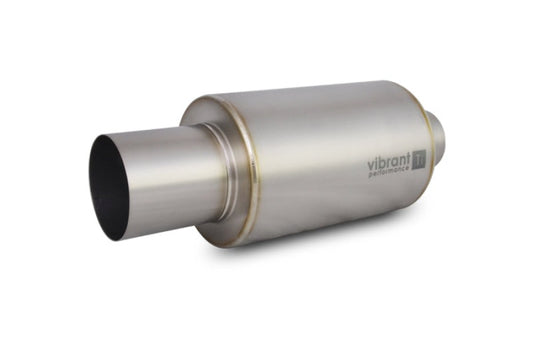 Vibrant Titanium Muffler with Straight Cut Natural Tip 3in. Inlet/3in. Outlet