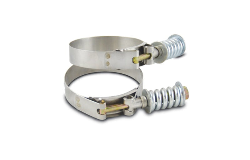 Vibrant SS T-Bolt Clamps Pack of 2 Size Range: 2.69in to 2.99in OD