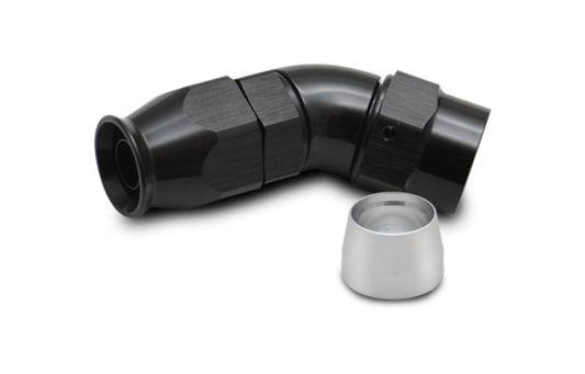 Vibrant -6AN 45 Degree Elbow Hose End Fitting for PTFE Lined Hose