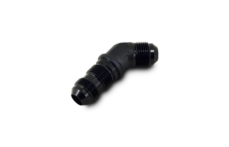 Vibrant -16AN Bulkhead Adapter 45 Deg Elbow Fitting - Anodized Black