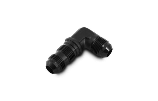 Vibrant -16AN Bulkhead Adapter 90 Deg Elbow Fitting - Anodized Black