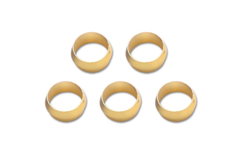 Vibrant 1/4in Brass Olive Inserts - 5pk