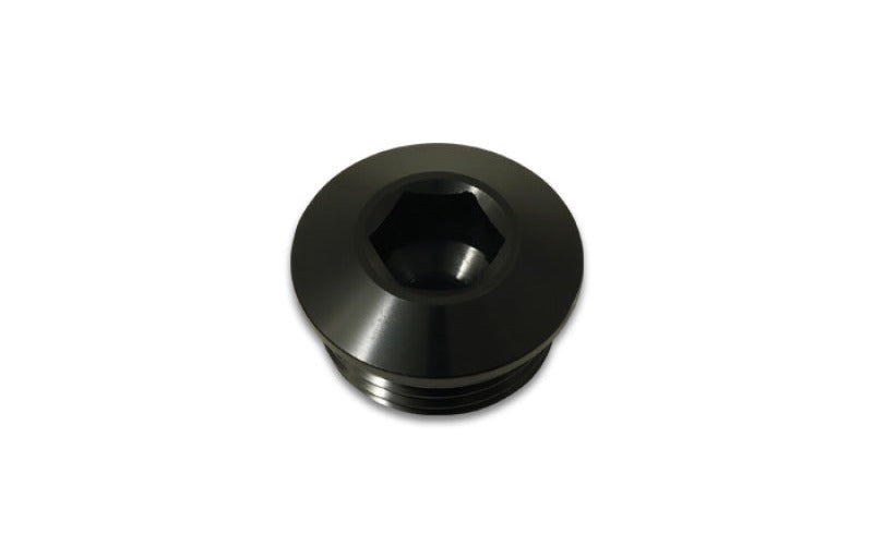 Vibrant Aluminum -8AN ORB Slimline Port Plug w/O-Ring - Anodized Black
