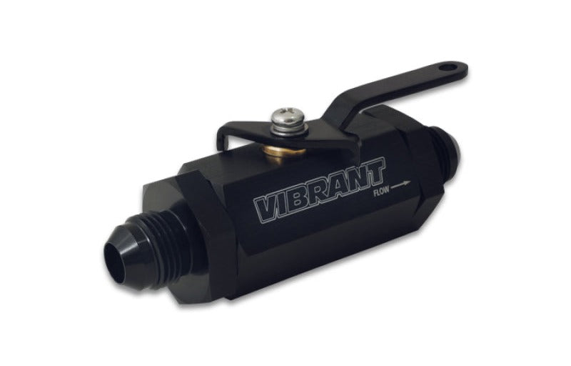 Vibrant -12AN to -12AN Male Shut Off Valve - Black