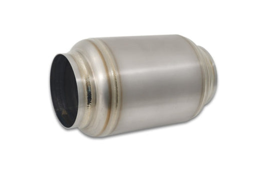 Vibrant Titanium Muffler w/Natural Tip 3in. Inlet/3in. Outlet/4.25in Dia
