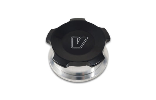 Vibrant 1.5in OD Aluminum Weld Bungs with Black Anodized Threaded Cap
