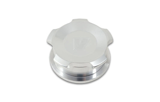 Vibrant 1.5in OD Aluminum Weld Bungs with Polished Aluminum Threaded Cap