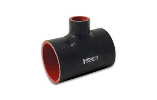 Vibrant 4 Ply Reinforced Silicone T Adapter - 3in Outlet ID x 4in OAL x 1in