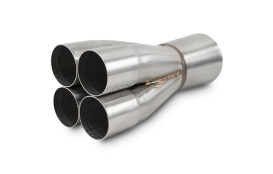 Vibrant 4-1 SS Merge Collectors (2in Inlet Slipover ID 3in Merge Outlet OD)