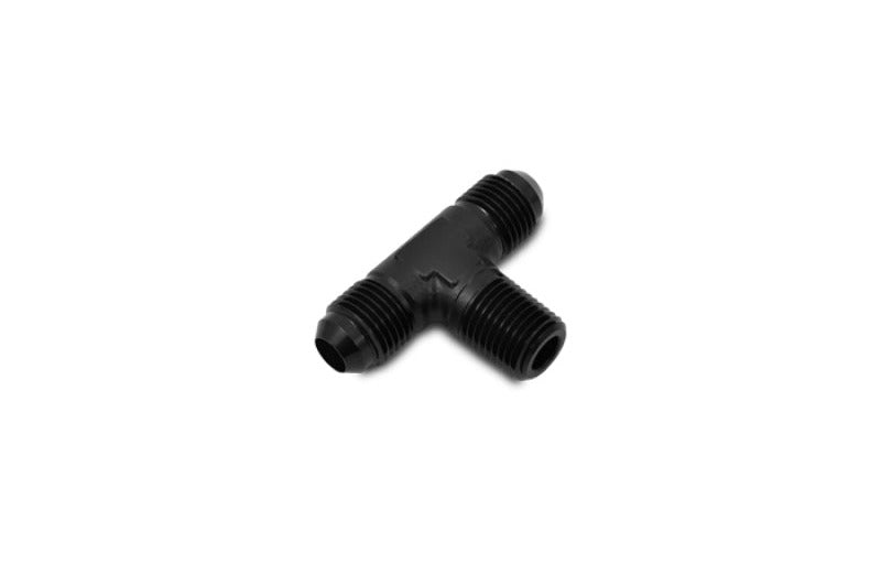 Vibrant -3AN x 1/8in NPT Flare to Pipe Tee Adapter Fitting - Aluminum