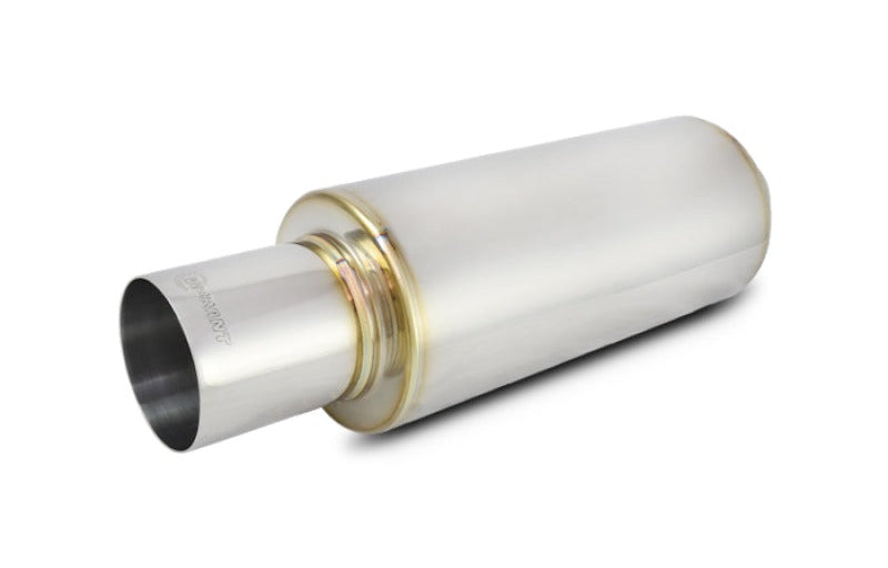 Vibrant TPV Round Muffler (23in Long) with 4in Round Tip Straight Cut - 4in