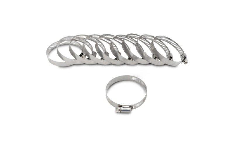 Vibrant S.S. Worm Gear Clamps Pack of 10 - Clamping Range: 2.04in - 3.00in