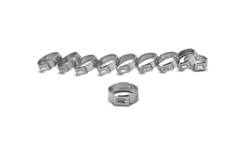 Vibrant One Ear Stepless Pinch Clamps 12.8-15.3mm clamping range (Pack of 10)