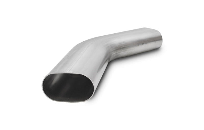 Vibrant 3in Oval (Nominal Size) T304 SS 45 deg Mandrel Bend 6in x 6in leg