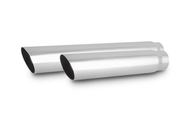 Vibrant 4in Round SS Truck/SUV Exhaust Tip (Single Wall Angle Cut) - 3in inlet