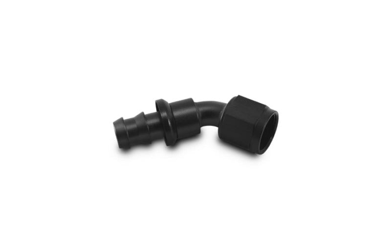 Vibrant -8AN Push-On 45 Deg Hose End Fitting - Aluminum