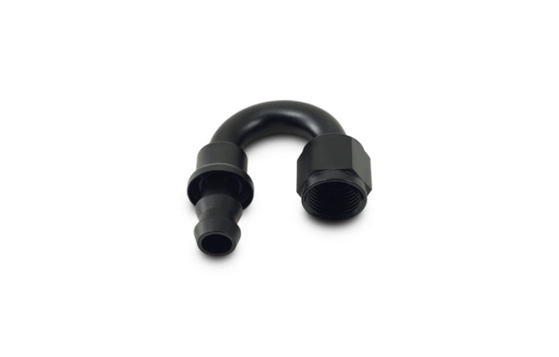Vibrant -6AN Push-On 180 Deg Hose End Fitting - Aluminum