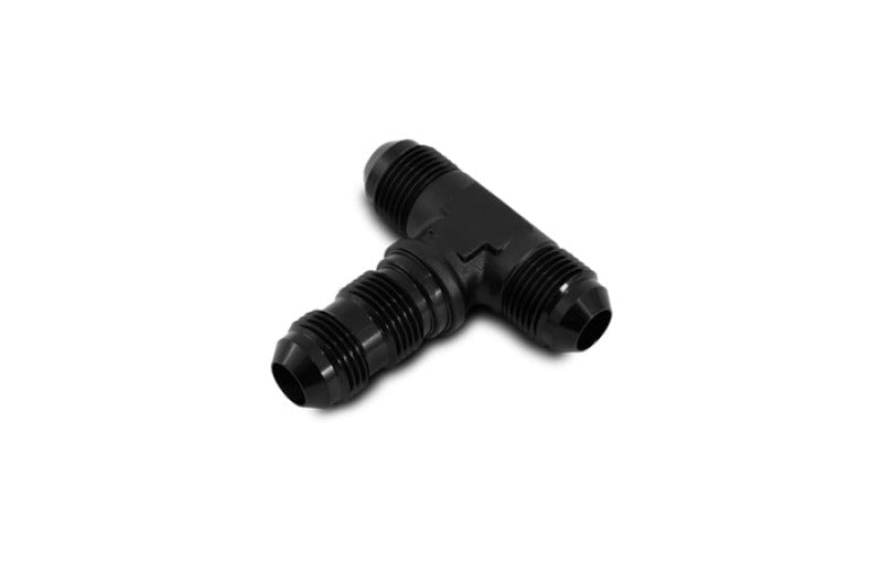 Vibrant -12AN Bulkhead Adapter Tee Fitting - Anodized Black Only