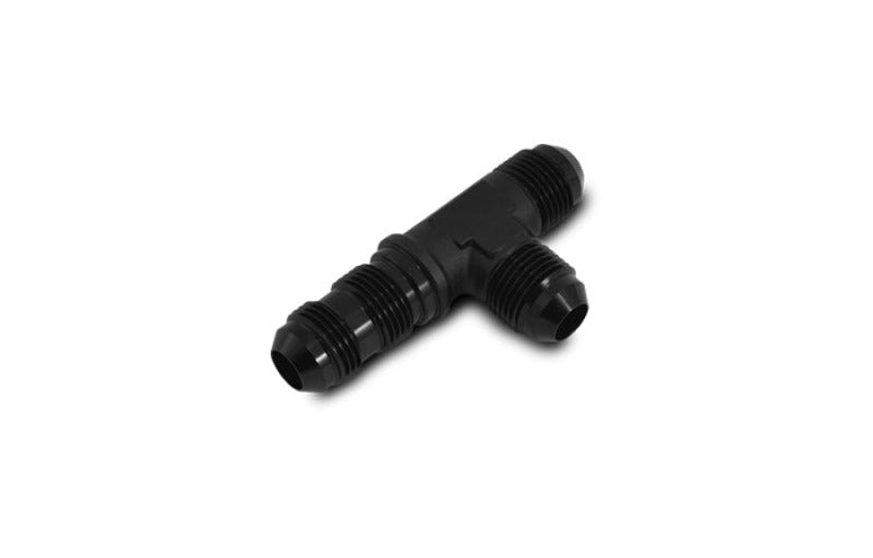 Vibrant -3AN Bulkhead Adapter Tee on Run Fittings - Anodized Black Only