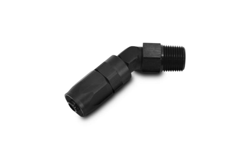 Vibrant -6AN Male NPT 45Degree Hose End Fitting - 1/8 NPT