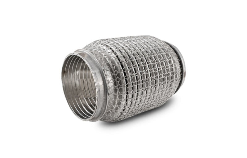 Vibrant SS Flex Coupling with Interlock Liner and Mesh Braid 3in Inlet/Outlet