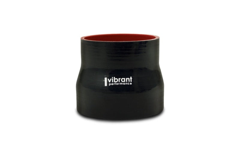 Vibrant Silicone Reducer Coupler 2.25in ID x 2.375in ID x 3.00in Long - Black