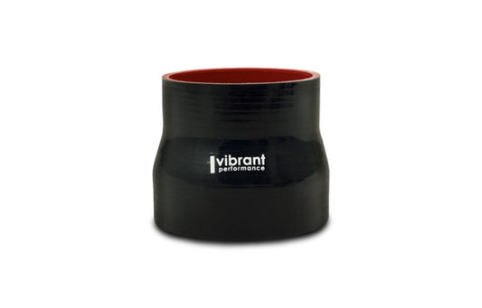 Vibrant Silicone Reducer Coupler 2.75in ID x 2.375in ID x 3.00in Long - Black