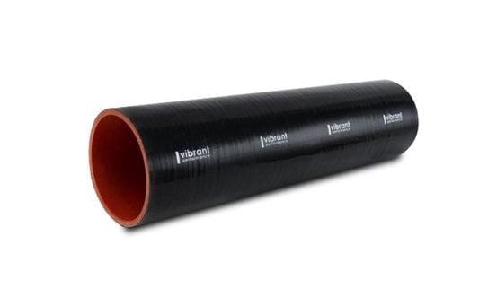 Vibrant Silicone Straight Hose Coupler 0.50in ID x 12.00in Long - Gloss Black