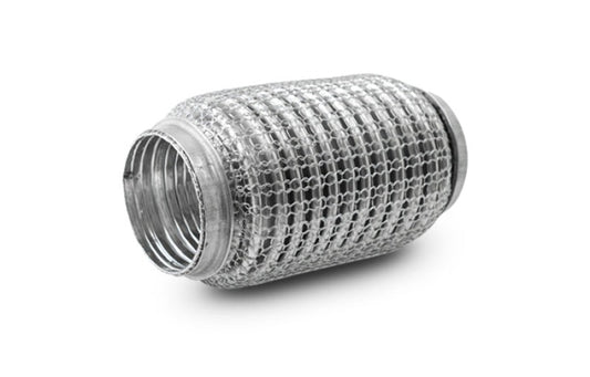 Vibrant SS Flex Coupling with Interlock Liner and Mesh Braid 2.25in Inlet/Outlet
