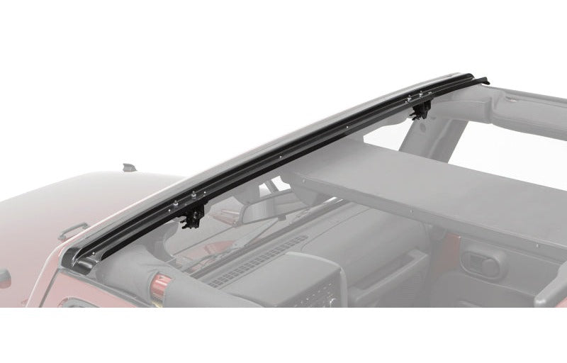 Bestop 2007-2018 Jeep Wrangler JK Windshield Channel (1-Piece No-Drill Header Design)
