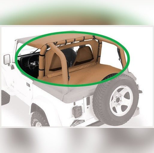 Bestop 2007-2018 Wrangler JK 4-Door Cab Curtain (Black Diamond)