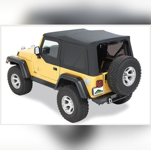 Bestop 97-06 Wrangler TJ Exc Replay OEM Rep Top (Blk Diamond Tinted Windows Upper Door Skins)