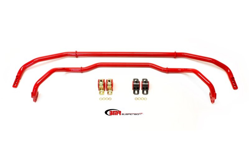 BMR 13-15 5th Gen Camaro Front & Rear Sway Bar Kit w/ Bushings - Red