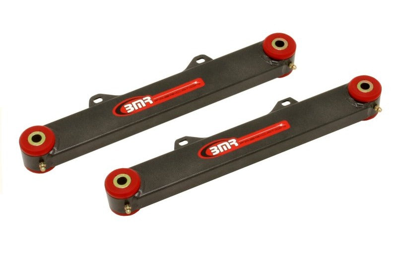 BMR 2010-2015 5th Gen Camaro Rear Non-Adj. Toe Rods (Polyurethane) - Black Hammertone