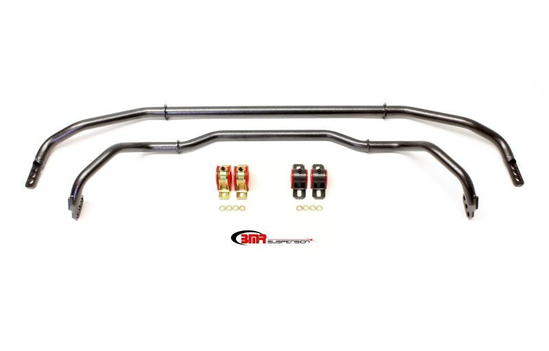 BMR 2013-2015 Chevrolet Camaro Front & Rear Hollow 29mm Adj. Sway Bar Kit with Bushings - Black Hammertone