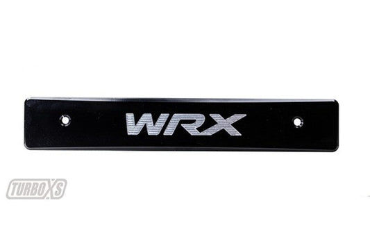Turbo XS 08-14 Subaru WRX/STi Billet Aluminum License Plate Delete Black Machined WRX Logo