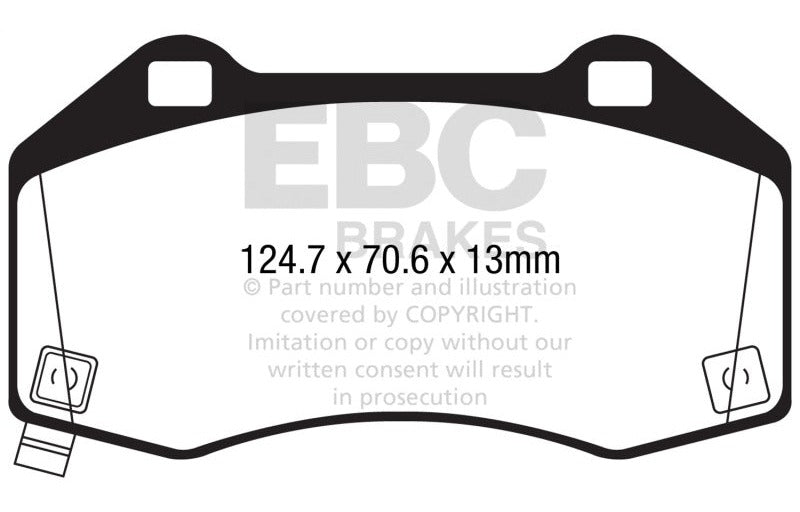 EBC 2017-2020 Fiat 124 Spider 1.4L Turbo Abarth Greenstuff Front Brake Pads DP22286