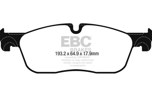 EBC 2016-2023 Jaguar F-Pace 2.0L TD (180) Redstuff Front Brake Pads DP32251C