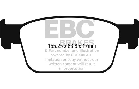 EBC 2017-2018 Audi A4 2.0L Turbo (B9) Redstuff Front Brake Pads DP32273C