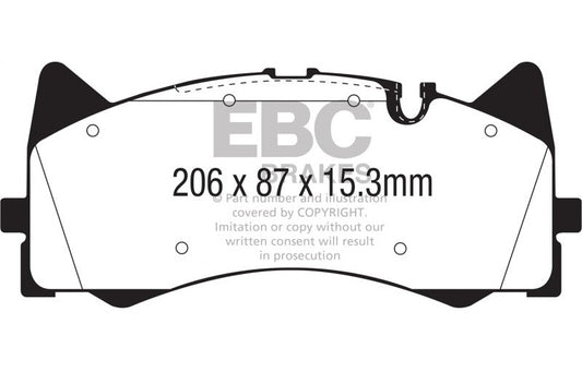 EBC 2015-2018 Mercedes-Benz C63 AMG (W205) 4.0L Twin Turbo Redstuff Front Brake Pads DP32298C