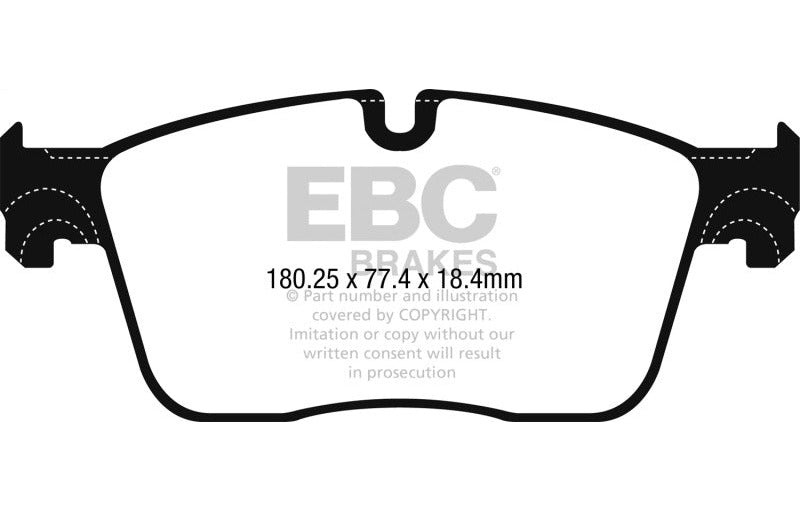 EBC 2016-2023 Jaguar F-Pace 2.0L TD (180) Yellowstuff Front Brake Pads DP42253R