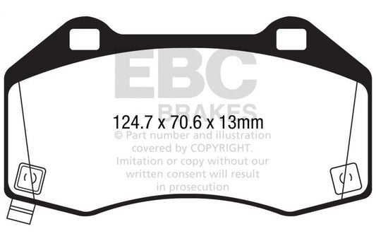 EBC 2016-2027 Mazda Miata MX-5 / 2017-2020 Fiat 124 Spider Abarth Yellowstuff Front Brake Pads DP42286R