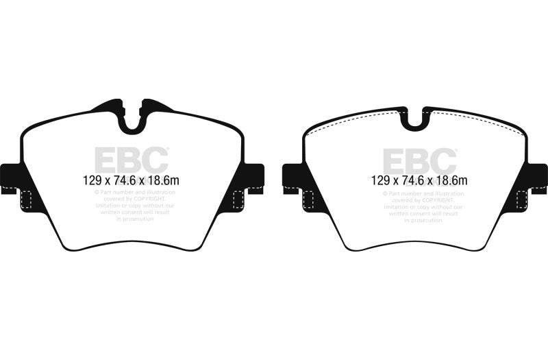 EBC 2018-2024 BMW X3 30i 2.0T (G01) Greenstuff Front Brake Pads DP62245
