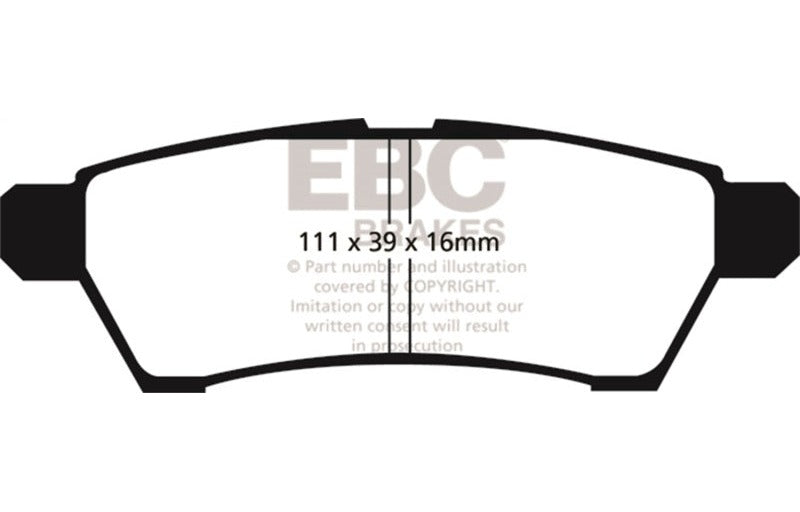 EBC 2005-2027 Nissan Frontier 2.5 2WD Ultimax2 Rear Brake Pads UD1100
