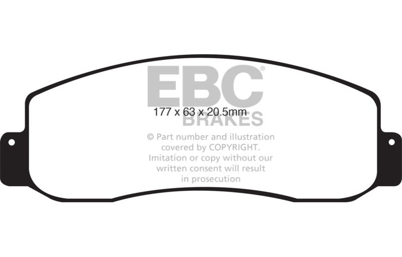 EBC 2005-2007 Ford F250 (inc Super Duty) 5.4 (2WD) Extra Duty Front Brake Pads ED91777